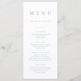Boho Sage Green Minimalist 1 Eenvoudig Platte Menu