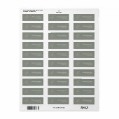 Boho Sage Green Minimalistisch retour adres label (Full Sheet)