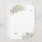 Boho Sage Green Mis Quince Sla de datum kalender o Kaart (Achterkant)