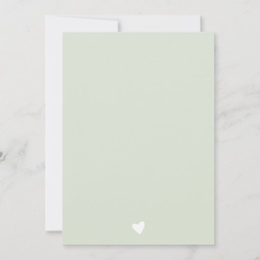 Boho Sage Green officiële adoptie dag viering Kaart (Achterkant)
