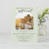 Boho Sage Green Officiële Adoptiedag Viering Kaart (Staand voorkant)