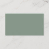 Boho Sage Green Peach Cream Floral Wedding Website Informatiekaartje (Achterkant)