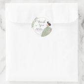 Boho Sage Green Quinceañera Bedankt Ronde Sticker (Tas)