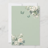 Boho Sage Green Quinceañera Kalender Sla de datum  Kaart (Achterkant)