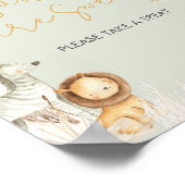 Boho Sage Green Safari Baby's zijn zoet Poster (Hoek)