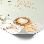 Boho Sage Green Safari Boeken en geschenken Poster (Hoek)