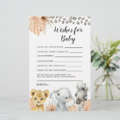 Boho Sage Green Safari Oh Boy Wishes voor Baby (Staand voorkant)