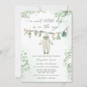 Boho Sage Green Schattigee Babykleding Baby shower Kaart (Voorkant)