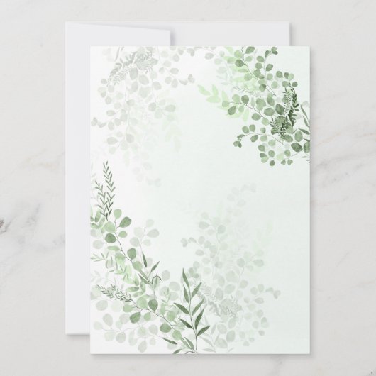 Boho Sage Green Schattigee Babykleding Baby shower Kaart (Achterkant)