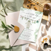 Boho Sage Green Schattigee Babykleding Baby shower Kaart
