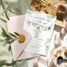 Boho Sage Green Schattigee Babykleding Baby shower