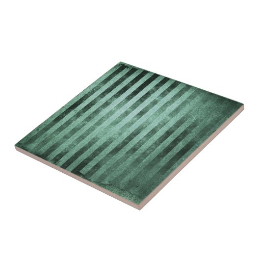 Boho Sage Green Stripe Tegeltje (Zijkant)