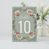 Boho Sage Green Table Number (Staand voorkant)