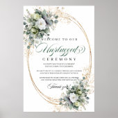 Boho Sage Green Unplugged Ceremonie Poster (Voorkant)