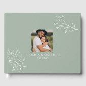 Boho Sage Green Wedding Guest Book Gastenboek (Voorkant)