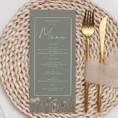 Boho Sage Green Wedding Menu