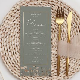 Boho Sage Green Wedding Menu