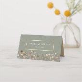 Boho Sage Green Wedding Place Card Plaatskaartje (Achterkant)