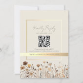Boho Sage Green Wedding QR-code Kaart (Achterkant)