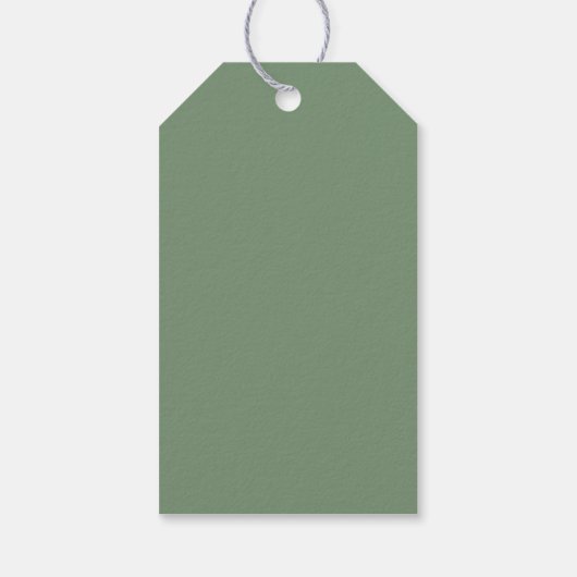 Boho Sage Green Wildflower Favor Gift Label Cadeaulabel (Achterkant)