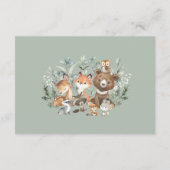 Boho Sage Green Woodland Dieren Luier Raffle Informatiekaartje (Achterkant)