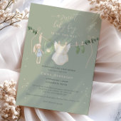 Boho Sage Groen Baby shower Kaart
