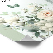 Boho Sage Groen Bloemen Prinses Quinceañera Drinke Poster (Hoek)