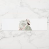 Boho Sage Groen Blush Roze Royal Quinceañera Waterfles Etiket (Enkel label)