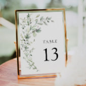 Boho Sage Groen Botanische Bruiloft Tafelnummer