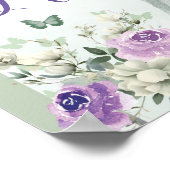 Boho Sage Groen Lila Bloemen 15 Años Kaarten Cadea Poster (Hoek)