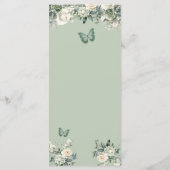 Boho Sage Groen Royal Rozen Princess XV Años Menu (Achterkant)