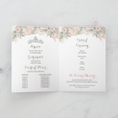 Boho Sage Groen Roze 15 Años Programma Sjabloon (Binnen)