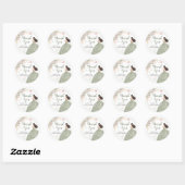 Boho Sage Groen Roze Quinceañera Bedankt Ronde Sticker (Vel)