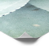 Boho Sage Groen Succulent Closeup Poster (Hoek)