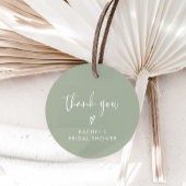 Boho Sage Groen Vrijgezellenfeest Dank u Bedankjes Labels