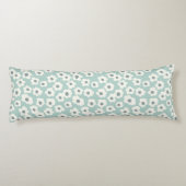 Boho Sage Groen Wit Grijs Bloem Lichaamskussen (Achterkant)