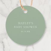 Boho Sage Groene Baby Shower Bedankt  Bedankjes Labels (Achterkant)