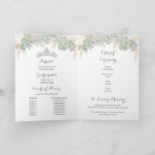 Boho Sage Groene Bloemen 15 Años Programma Sjabloo (Binnen)