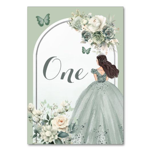 Boho Sage Groene Bloemen Bloemen Quinceañera Kaart (Achterkant)