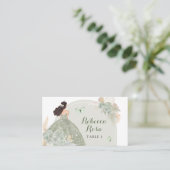 Boho Sage Groene Bloemen Quinceañera Plaats Kaart Plaatskaartje (Staand voorkant)