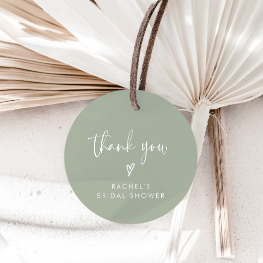 Boho Sage Groene Bruiloft Feest Dank Je Bedankjes Labels