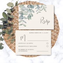 Boho Sage Groene Eucalyptus Huwelijks RSVP