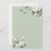 Boho Sage Groene Ivoor Quinceañera Royale Kaart (Achterkant)