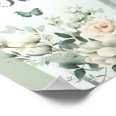 Boho Sage Groene Koninklijke Rozen Mis 15 Jaar Gas Poster (Hoek)