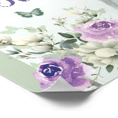 Boho Sage Groene Lila Rozen Mis 15 Años Gastenboek Poster (Hoek)