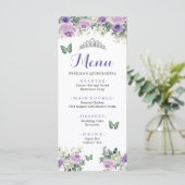 Boho Sage Groene Lliac Rozen Princess XV Años Menu (Staand voorkant)