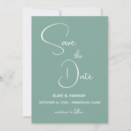 Boho Sage Groene Minimalistische Woestijn Save the Kaart