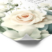 Boho Sage Groene Quinceañera Zitkaarten Teken Poster (Hoek)