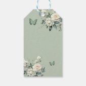 Boho Sage Groene Rozen Meisje 15 Años Dank je Cadeaulabel (Achterkant)