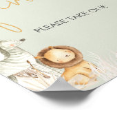 Boho Sage Groene Safari Favorieten Poster (Hoek)